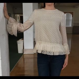 Max Studio fringe blouse